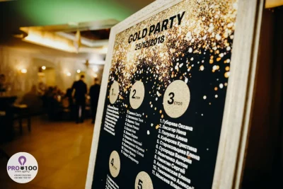 Новогодний корпоратив Gold Party для компании Альфа-Омега